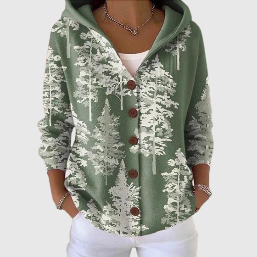 Blanca | Chaqueta de punto con capucha