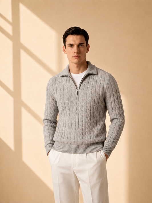 Sero Zip Knit Grey