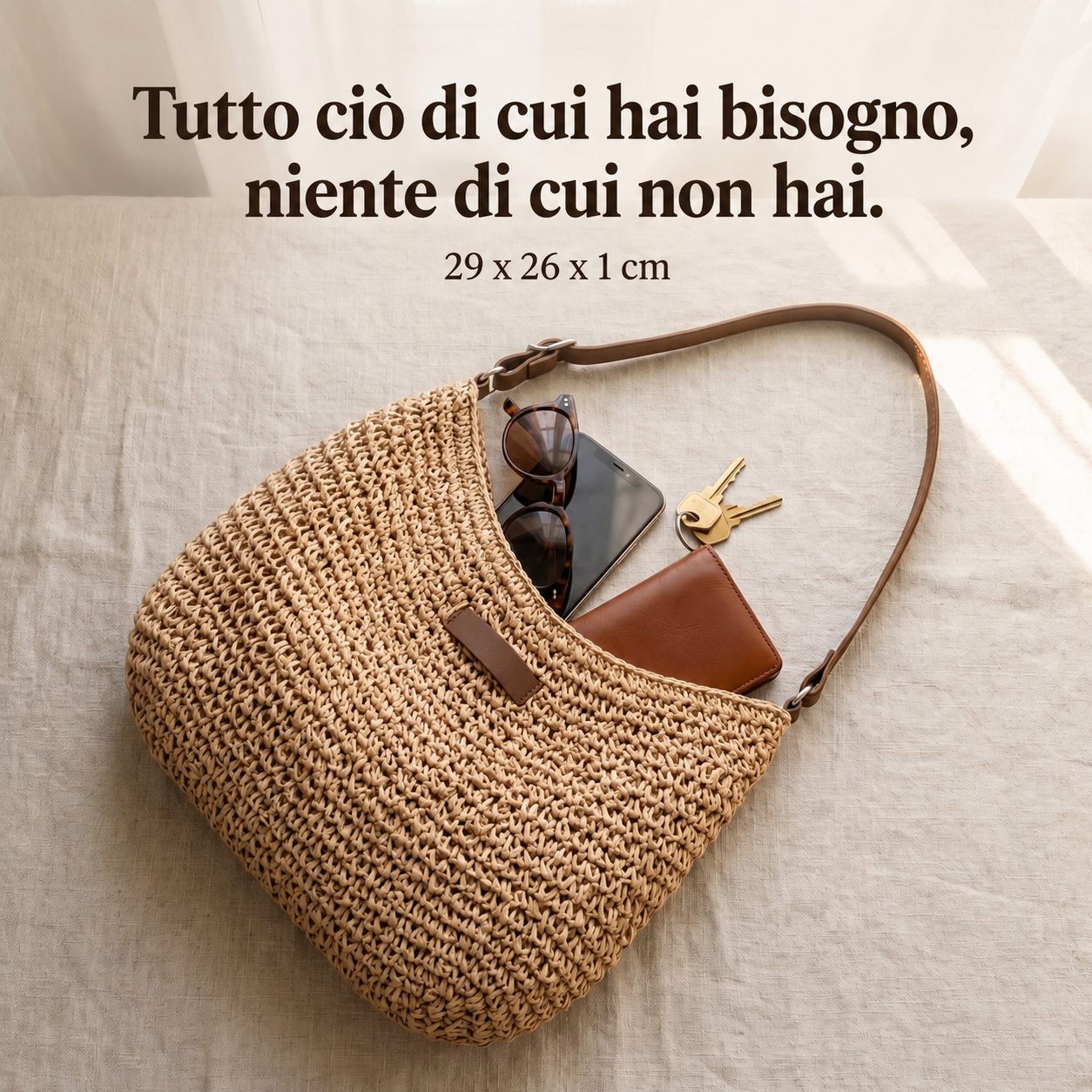 Dina | Elegant Woven Bag – Dark Brown