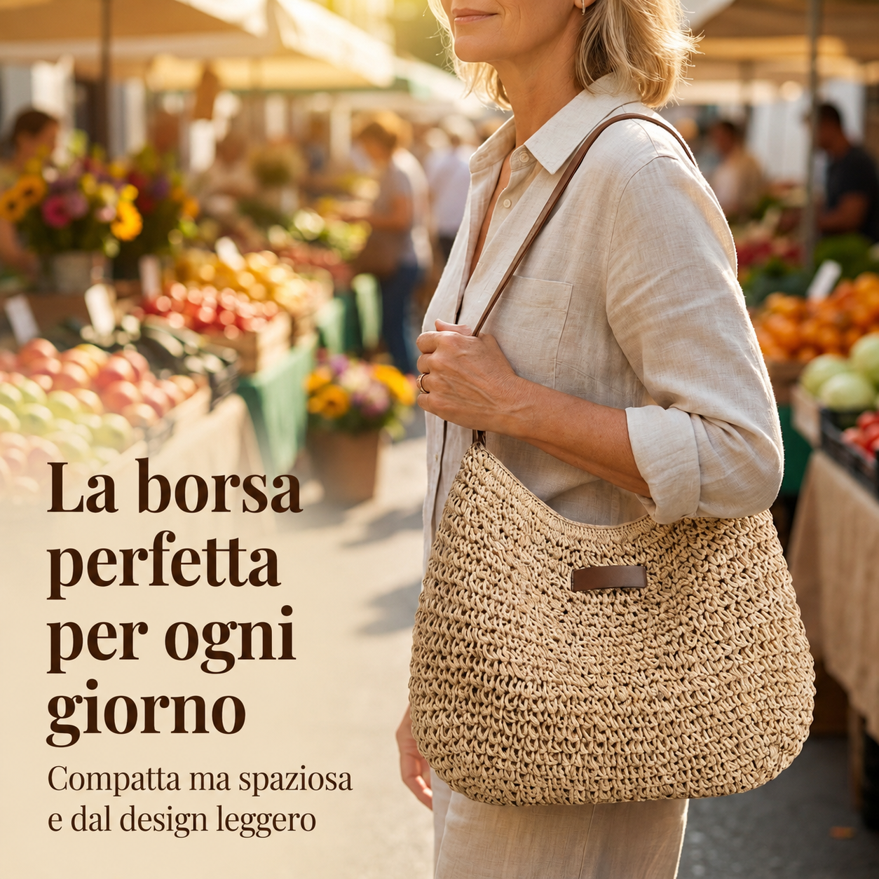 Dina | Elegant Woven Bag – Dark Brown