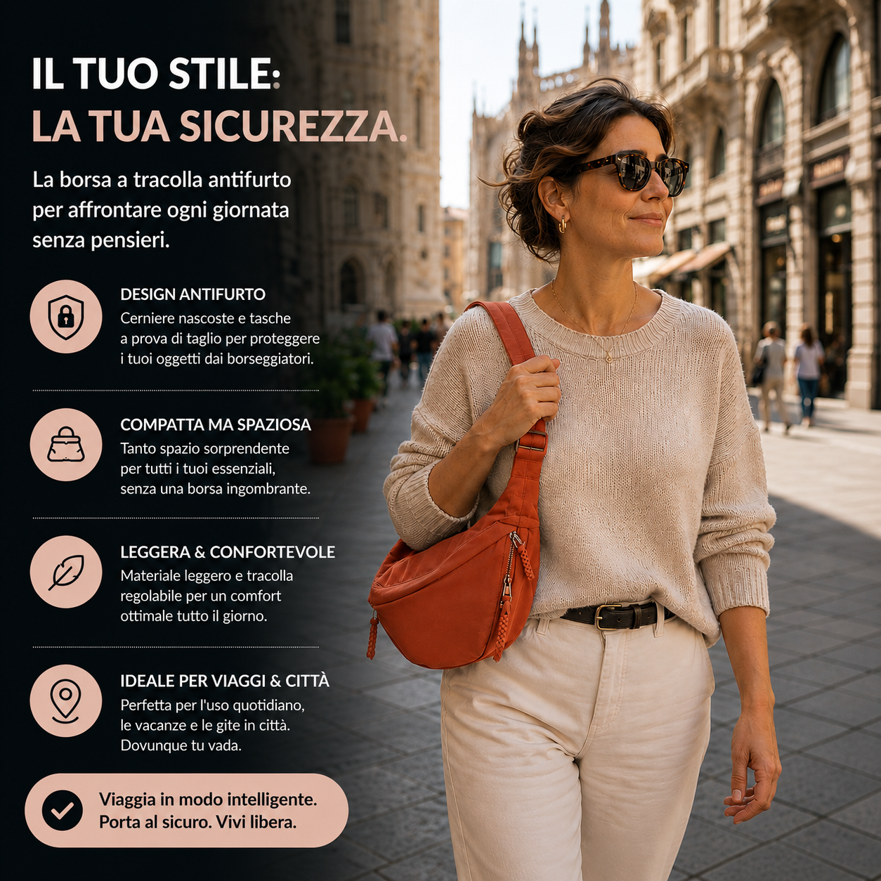 Gioia | Orange Shoulder Bag