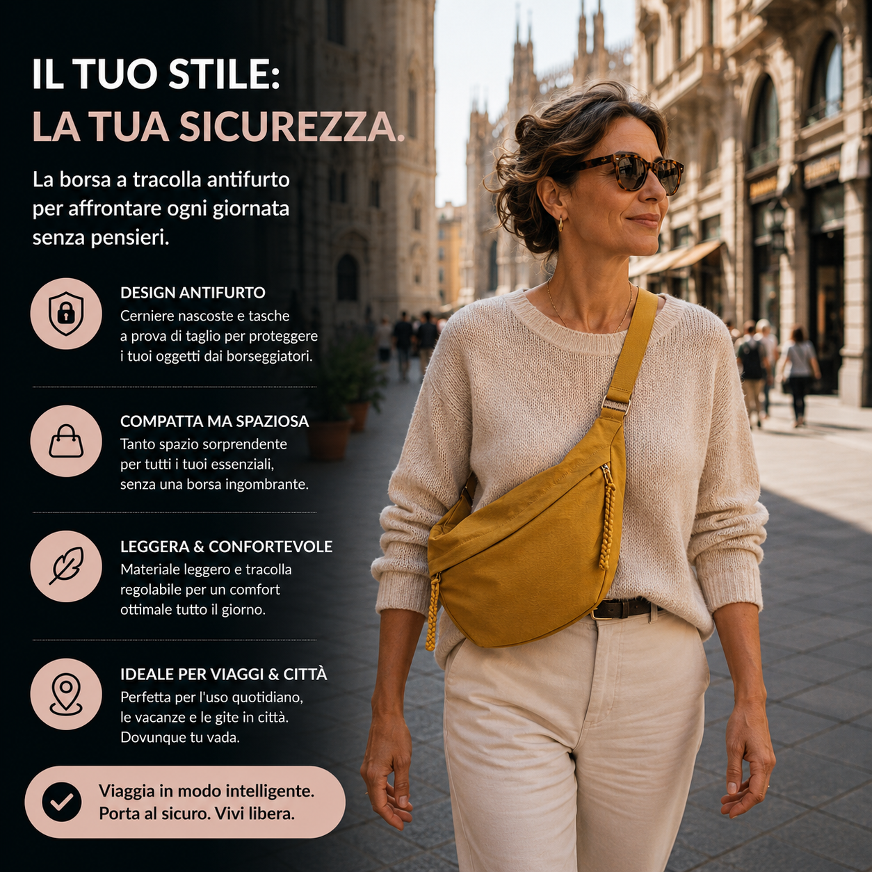 Luce | Ochre Shoulder Bag