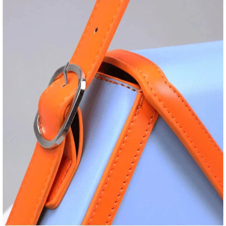 Geometric handbag with a structured design