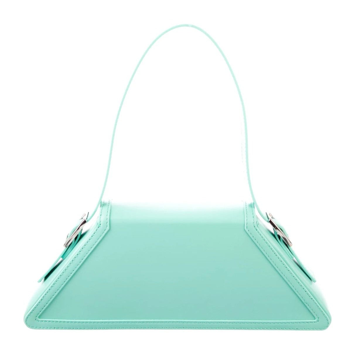 Geometric handbag with a structured design