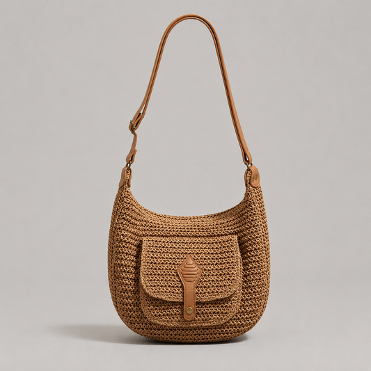 Chiara | Brown Everyday Woven Shoulder Bag