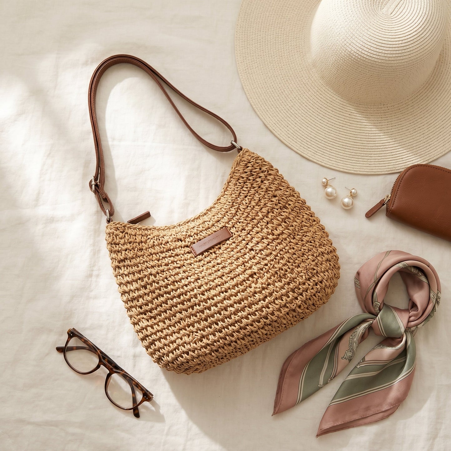 Colomba | Elegant Woven Bag – Khaki
