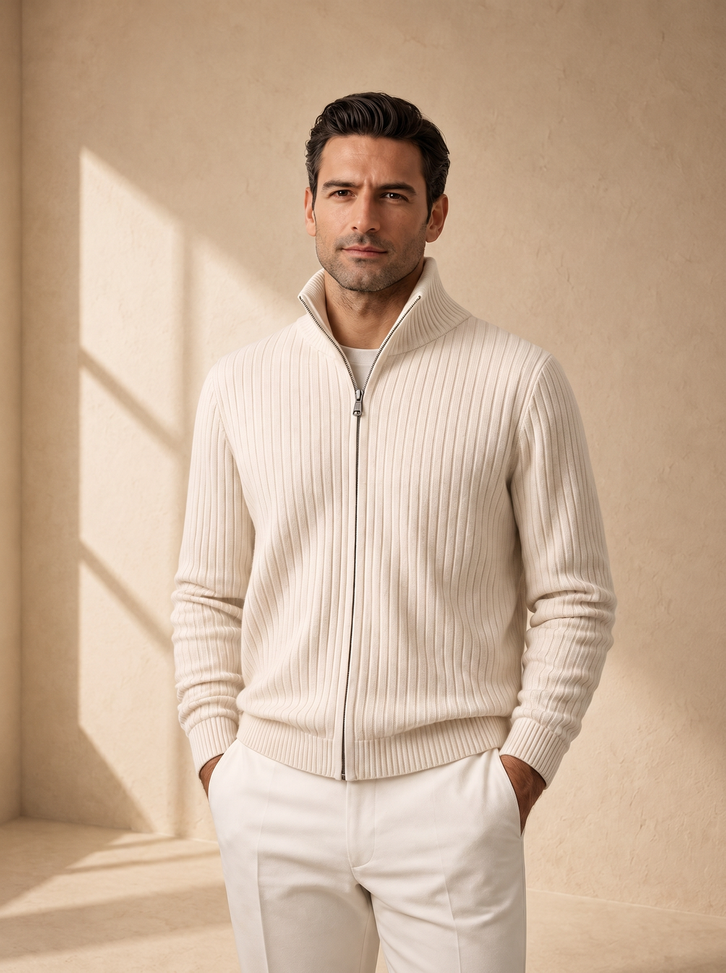 Enrico Knit Vest Ivory