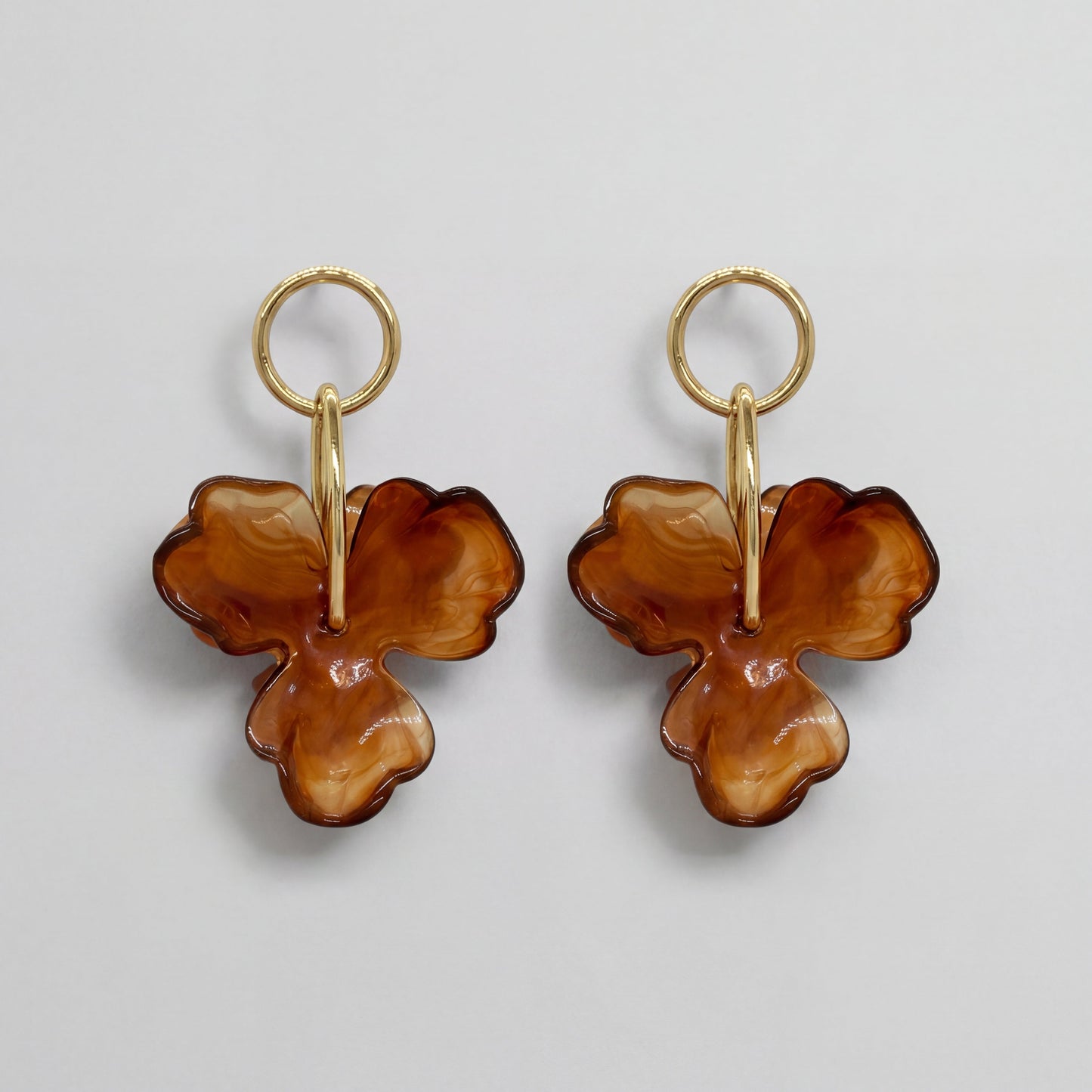 Earrings with a Flower Pendant